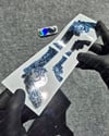 CHR17 Krom Seri Gengsta Motifli Pistol Etiketi