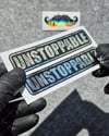 CHR28 Krom Seri Durdurulamaz (Unstoppable) Yazılı Etiket 2 li Set