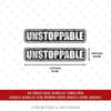 CHR28 Krom Seri Durdurulamaz (Unstoppable) Yazılı Etiket 2 li Set