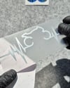 CHR38 Krom Seri Motosiklet Kalp Ritm Etiketi