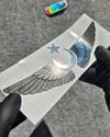 CHR7 Krom Seri Kanatlı Ay Yıldız Etiketi