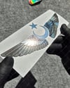 CHR7 Krom Seri Kanatlı Ay Yıldız Etiketi