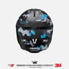 CMO410SS - Snowboard Kaski ve Board Kaplamaya Uygun 34 Parca Kucuk Boy Kamuflaj Seti