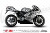 CMO701 Motosiklet Kaplamaya Uygun Pixel Kamuflaj Seti Gri-Fume-Siyah Renk