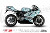 CMO703 Motosiklet Kaplamaya Uygun Pixel Kamuflaj Seti - Turkuaz Tonlari