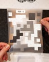 CMO708 Motosiklet Kaplamaya Uygun Pixel Kamuflaj Seti Gri - Füme - Beyaz Renk