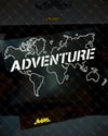 CSE16S İkili Set - Reflektif Adventure Yazılı Dunya Haritasi