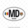 CSE26 Moldovya (MD) Reflektif Ulke Etiketi