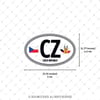 CSE40 Cek Cumhuriyeti (CZ) Reflektif Ulke Etiketi