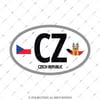CSE40 Cek Cumhuriyeti (CZ) Reflektif Ulke Etiketi