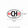 CSE44 Isvicre (CH) Reflektif Ulke Etiketi