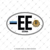 CSE55 Estonya  (EE) Reflektif Ulke Etiketi