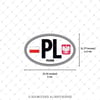CSE57 Polonya (PL) Reflektif Ulke Etiketi