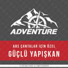 CSE7 Adventure Yazılı Sticker - YÜKSEK YAPIŞKANLI