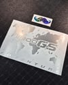 CSE8 GS1200 Detayli Dunya Haritasi Desen Sticker - Renk Seçenekli