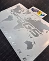 CSE8 GS1200 Detayli Dunya Haritasi Desen Sticker - Renk Seçenekli