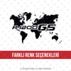 CSE8 GS1200 Detayli Dunya Haritasi Desen Sticker - Renk Seçenekli