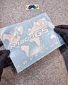 CSE8 GS1200 Detayli Dunya Haritasi Desen Sticker - YÜKSEK YAPIŞKANLI
