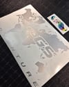 CSE8 GS1200 Detayli Dunya Haritasi Desen Sticker - Renk Seçenekli