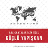 CSE8 GS1200 Detayli Dunya Haritasi Desen Sticker - YÜKSEK YAPIŞKANLI