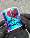 CSFT53 Renk Değiştiren Seri I love Snowboard Etiketi