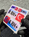 CSFTBT05 B Rh Pozitif (+) Kan Grubu Etiket Seti Renk Değiştiren Seri