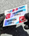 CSFTBT10 Isme Ozel Kan Grubu Etiket Seti - Renk Değiştiren Seri