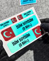 CSFTBT10 Isme Ozel Kan Grubu Etiket Seti - Renk Değiştiren Seri