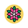 FLW4 Pembe Yesil Cicek Etiketi