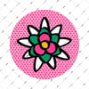 FLW8 Pembe Cicek Etiketi