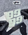GIDW2 Numara Seçenekli Karanlıkta Işıldayan 2li Set Numara Stickerı