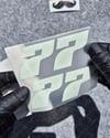 GIDW2 Numara Seçenekli Karanlıkta Işıldayan 2li Set Numara Stickerı