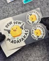 GIDW46 Karanlıkta Işıldayan Pew Pew Civciv Etiketi 3lü Set