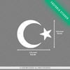 GIDW5 Karanlıkta Işıldayan Ay Yıldız Etiketi