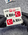 GIDWBT03 Karanlıkta Işıldayan A Rh Pozitif (+) Kan Grubu Etiket Seti