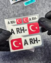 GIDWBT04 Karanlıkta Işıldayan A Rh Negatif (-) Kan Grubu Etiket Seti