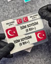 GIDWBT10 Karanlıkta Işıldayan İsme Özel Kan Grubu Etiket Seti