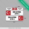 GIDWBT10 Karanlıkta Işıldayan İsme Özel Kan Grubu Etiket Seti