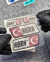 GIDWBT16 Karanlıkta Işıldayan AB Rh Negatif (-) Kan Grubu Etiket Seti