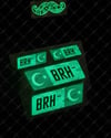 GIDWBT16 Karanlıkta Işıldayan B Rh Negatif (-) Kan Grubu Etiket Seti