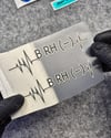 GIDWBT46 Karanlıkta Işıldayan Kalp Ritmi Desenli B Rh Negatif (-) Kan Grubu Etiketi 2 li Set