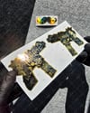 GLD16 Altın Seri Gangsta Motifli Uzi Etiketi Simetrik İkili Set