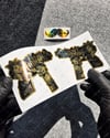 GLD16 Altın Seri Gangsta Motifli Uzi Etiketi Simetrik İkili Set
