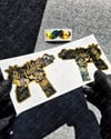 GLD16 Altın Seri Gangsta Motifli Uzi Etiketi Simetrik İkili Set