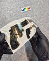 GLD17 Altın Seri Gangsta Motifli Pistol Etiketi Simetrik Dörtlü Set