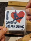 HBG45 I love Snowboard Etiketi