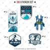 HBGBDL6 Kayak Sticker Seti 5 Parca