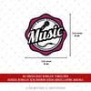 HLG111 Hologram Music Etiketi