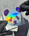 HLG117 Hologram Üçgen Tasarım Panda Etiketi