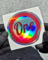 HLG118 Hologram Kırmızı Renk One Yazılı Etiket